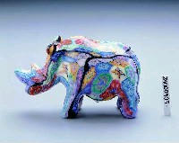 動物蠟燭(犀牛)藏品圖，第2張